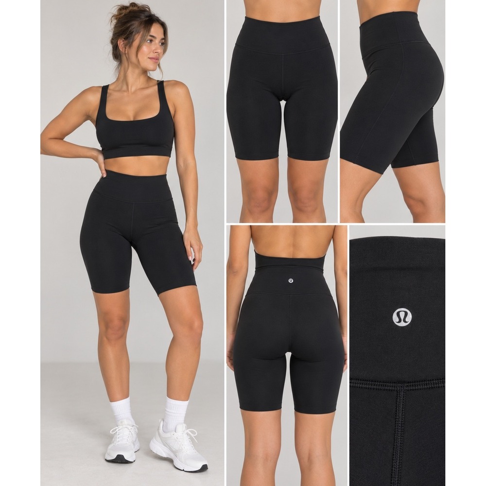 Lululemon Align High-Rise Short 8 Black Nulu Biker Shorts Size 4